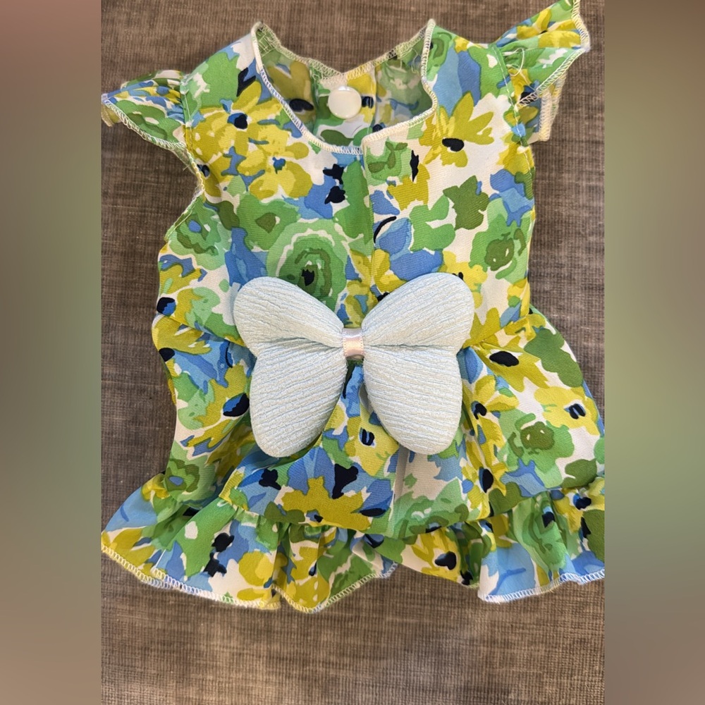 Floral Pet Dress with Bow